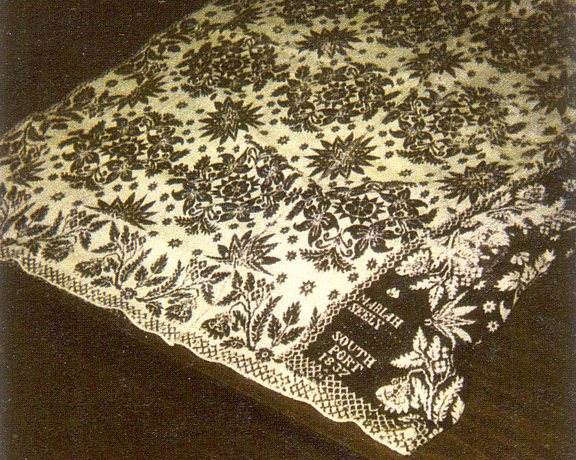 Coverlet woven for Mariah Seeley South Port, NY, 1837
