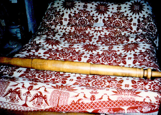 Coverlet woven for Rebecca Secor, Orange, NY, 1831
