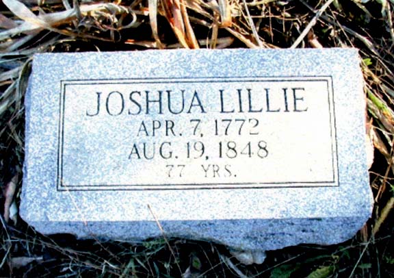 Grave Stone of Joshua Lillie.